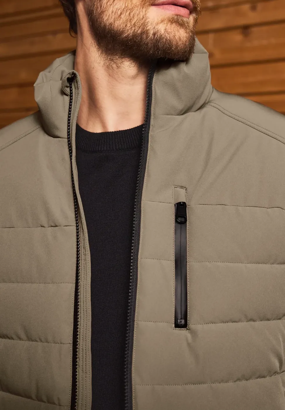 Veste matelassée avec col montant