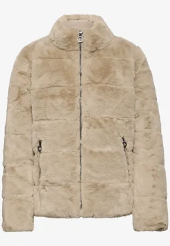 Veste matelassée en fausse fourrure