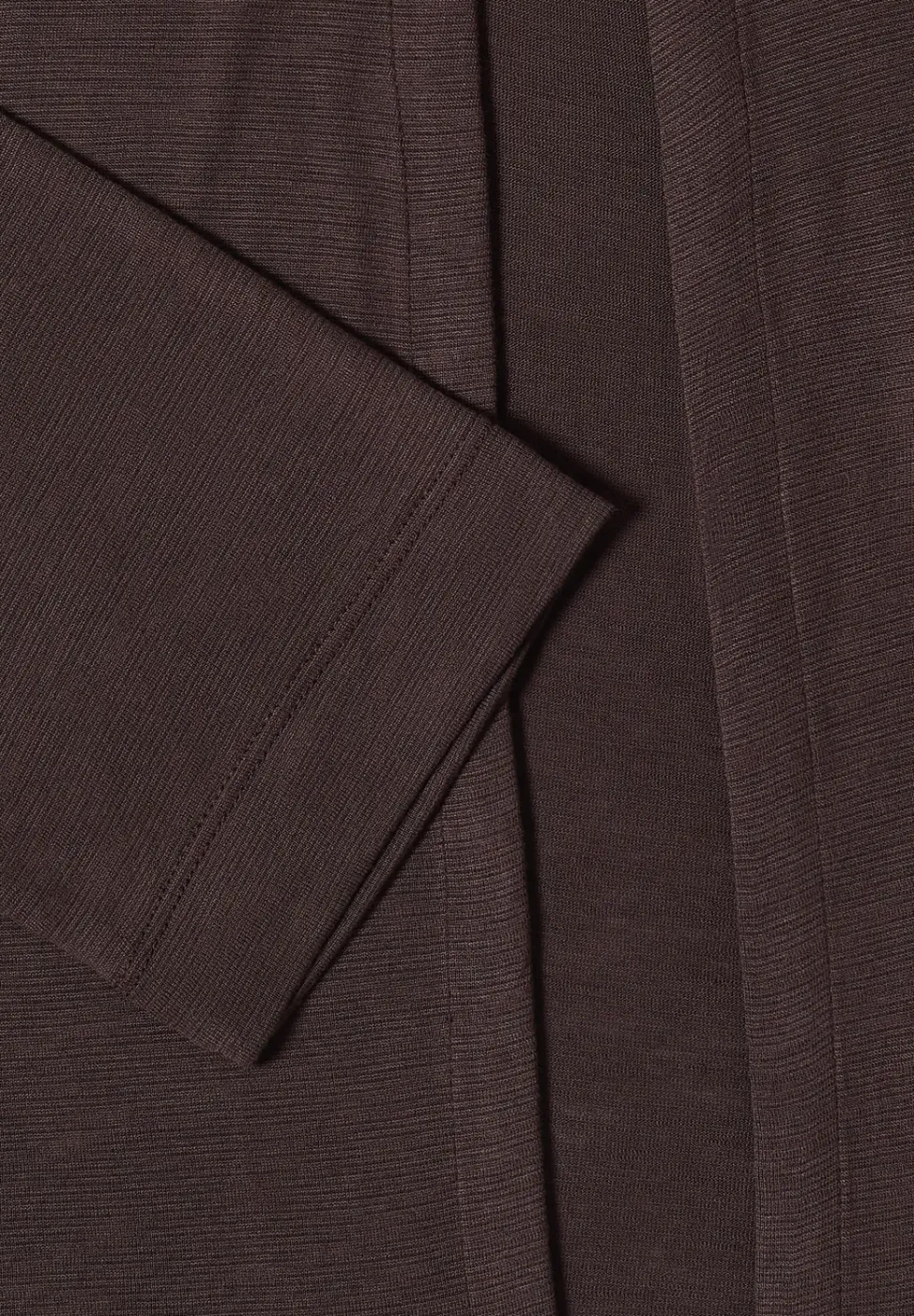 Veste ouverte en couleur unie avec manches 3/4