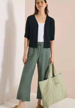 Veste ouverte à manches 3/4 en look ajouré