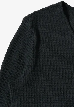 Veste ouverte à manches 3/4 en look ajouré