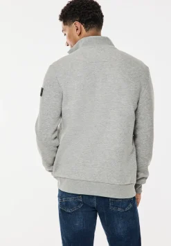 Veste sweat avec mélange de matières