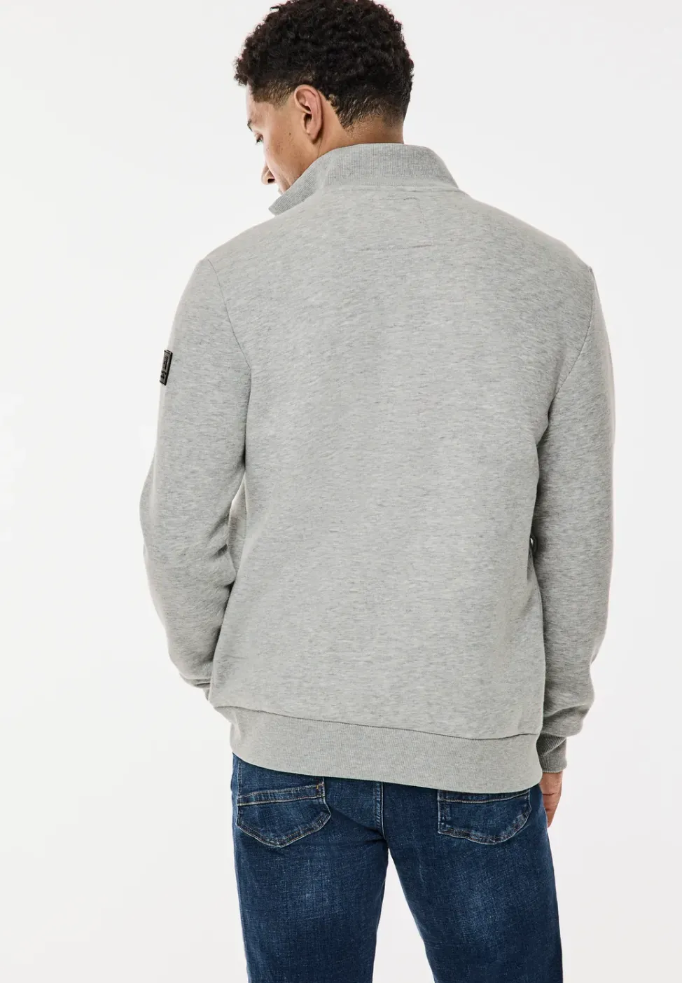 Veste sweat avec mélange de matières