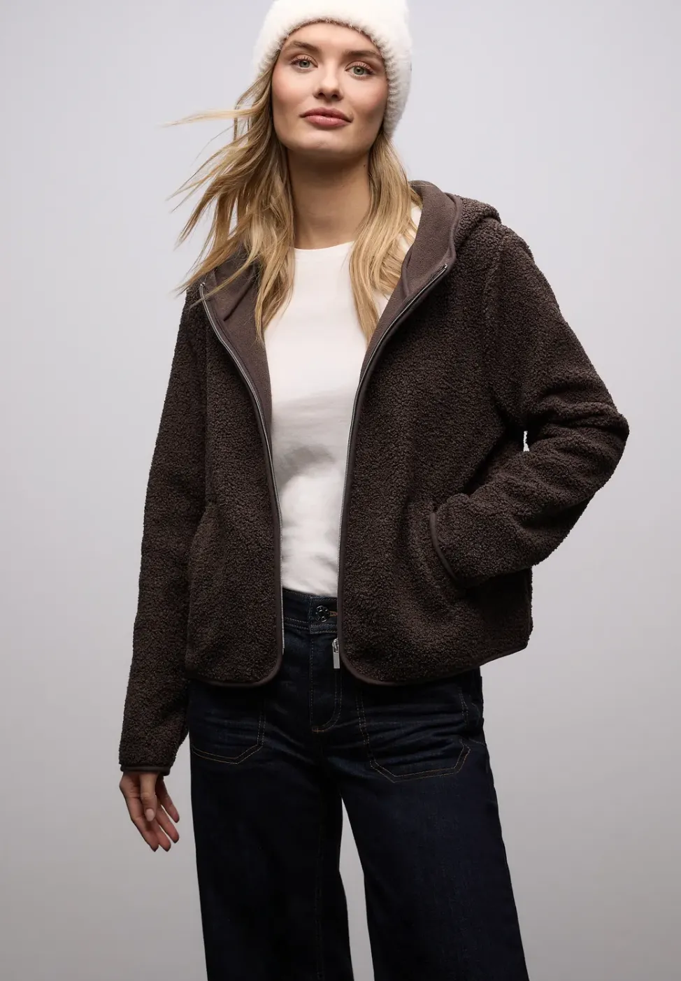 Veste Teddy avec capuche