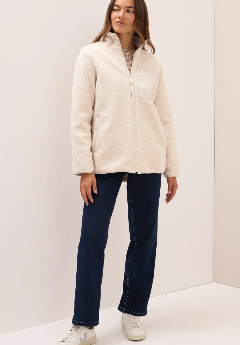Veste Teddy avec détails
