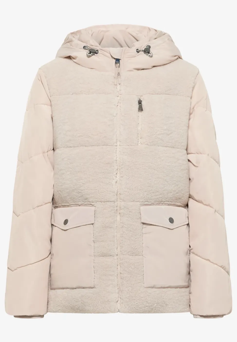 Veste Teddy avec mélange de structures