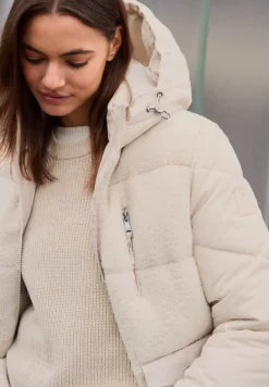 Veste Teddy avec mélange de structures