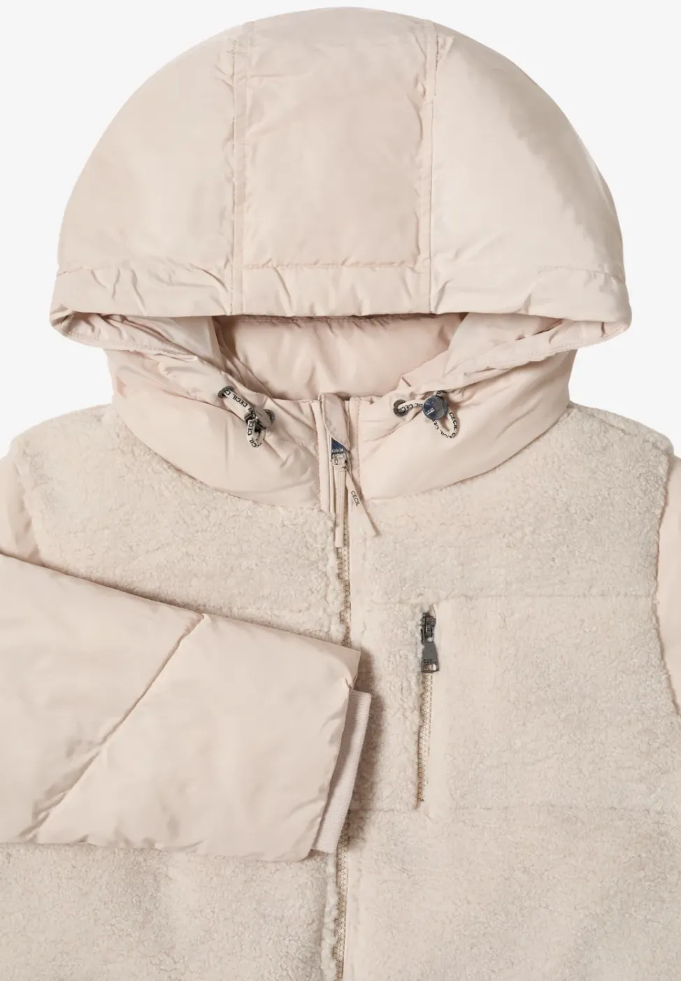 Veste Teddy avec mélange de structures
