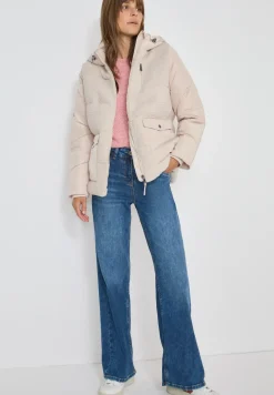 Veste Teddy avec mélange de structures