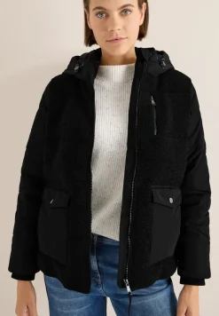 Veste Teddy avec mélange de structures