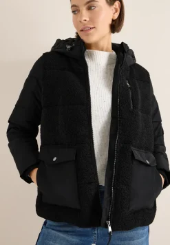 Veste Teddy avec mélange de structures