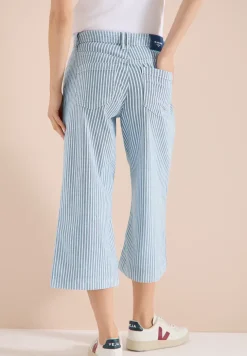 Wide Flared Leg Jeans à rayures