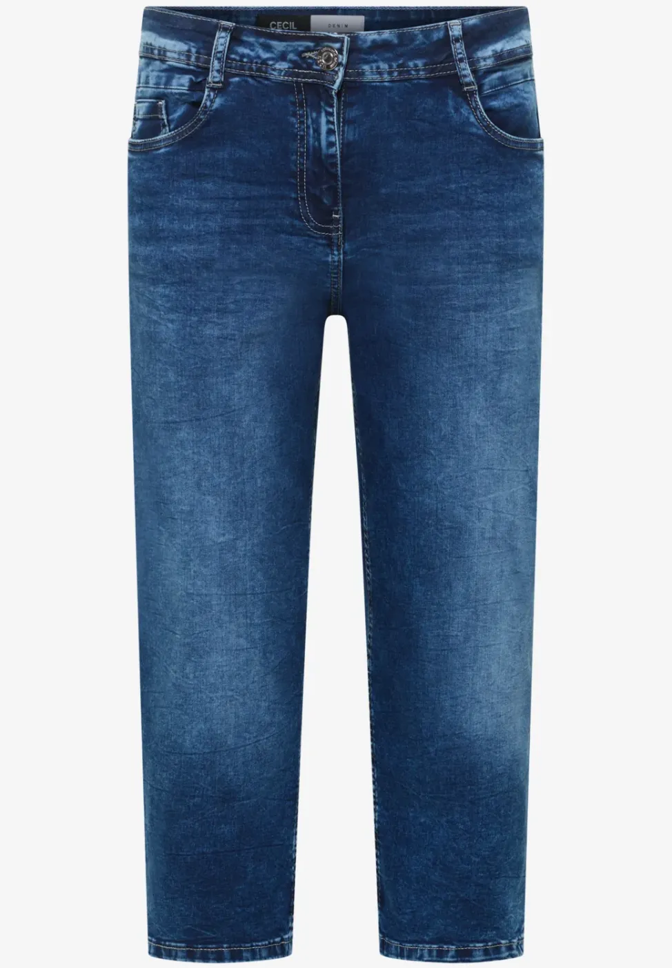 Wide Leg 3/4 Jeans en Loose Fit