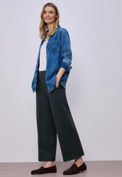 Wide Leg pantalon avec détail de boutons