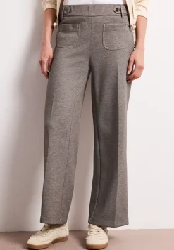 Wide Leg Pantalon avec détails de boutons
