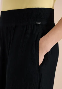 Wide Leg Pantalon avec structure crêpe