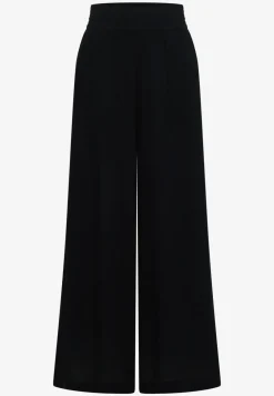 Wide Leg Pantalon avec structure crêpe