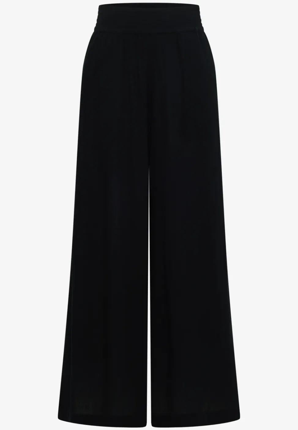 Wide Leg Pantalon avec structure crêpe