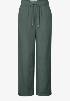 Wide Leg Pantalon en lin mélangé