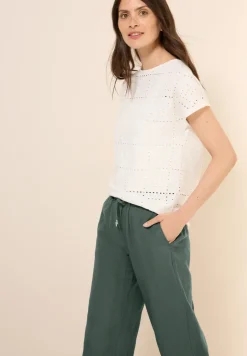 Wide Leg Pantalon en lin mélangé