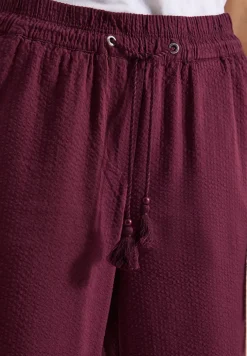 Wide Leg pantalon en qualité seersucker