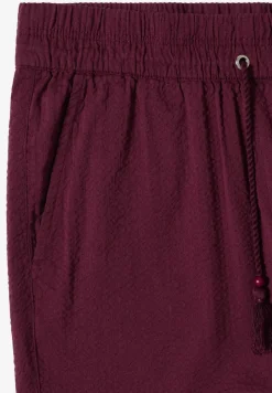 Wide Leg pantalon en qualité seersucker