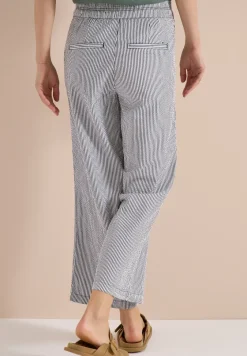 Wide Leg pantalon en qualité seersucker