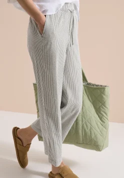 Wide Leg pantalon en qualité seersucker