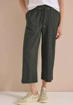 Wide Leg pantalon en qualité seersucker