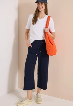 Wide Leg pantalon en qualité seersucker