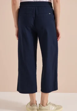 Wide Leg pantalon en qualité seersucker