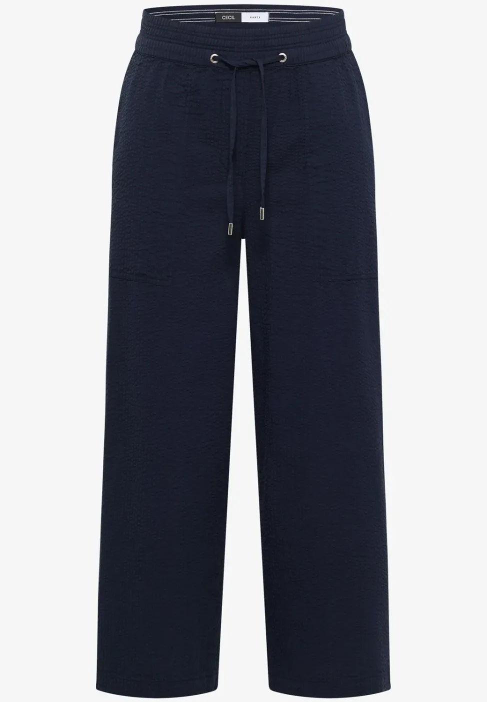 Wide Leg pantalon en qualité seersucker