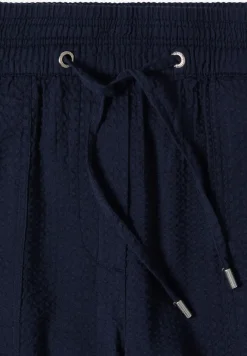 Wide Leg pantalon en qualité seersucker