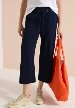 Wide Leg pantalon en qualité seersucker