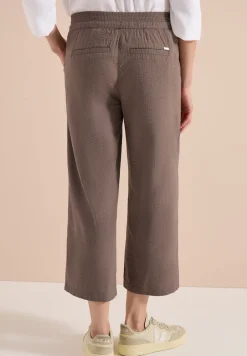 Wide Leg pantalon en qualité seersucker