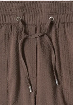 Wide Leg pantalon en qualité seersucker