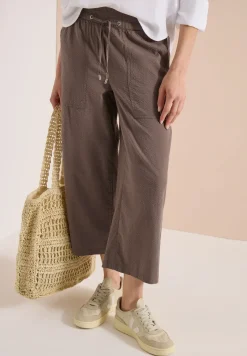 Wide Leg pantalon en qualité seersucker