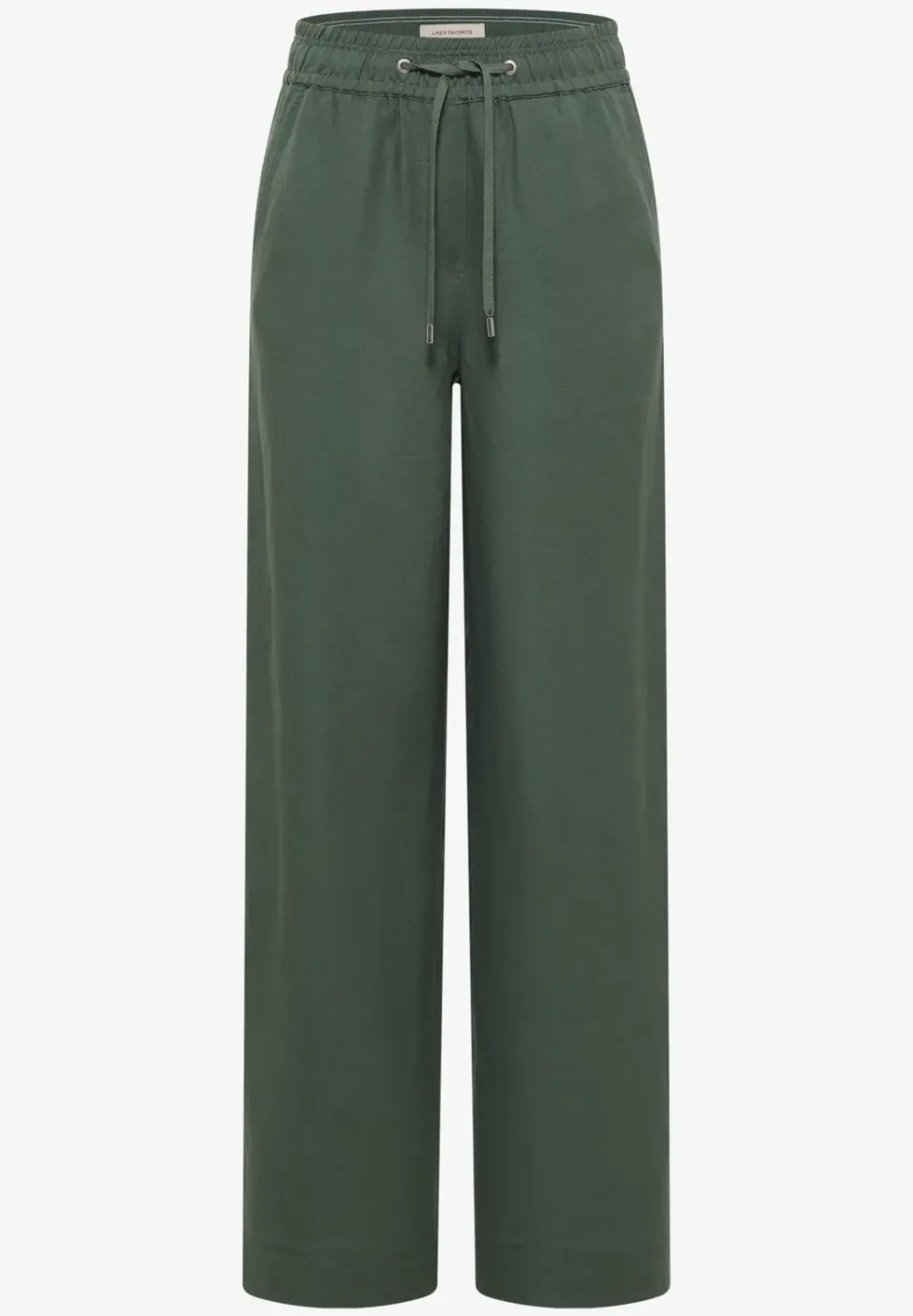 Wide Leg Pantalon Loose Fit en mélange de lin