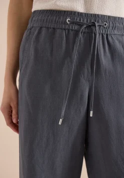 Wide Leg Pantalon Loose Fit en mélange de lin