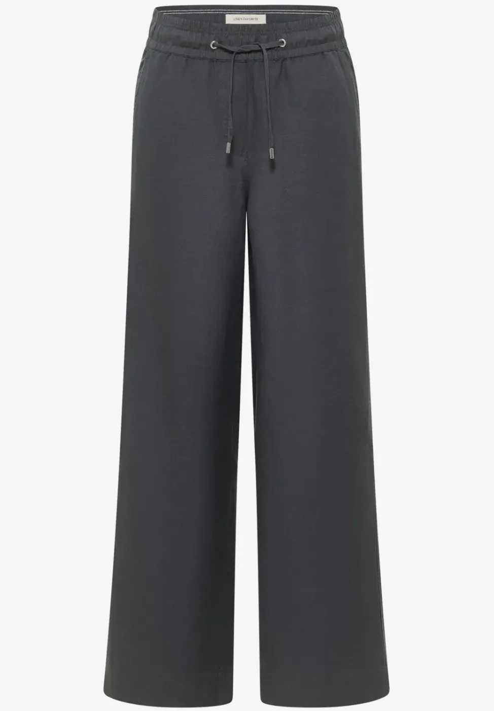 Wide Leg Pantalon Loose Fit en mélange de lin