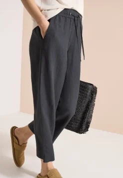 Wide Leg Pantalon Loose Fit en mélange de lin