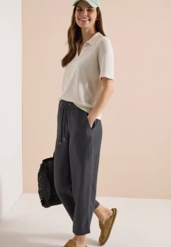 Wide Leg Pantalon Loose Fit en mélange de lin