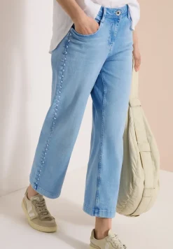 Wide Legs Jeans avec détail de broderie