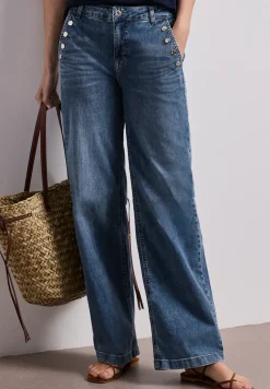 Wide Legs Jeans avec détails de boutons
