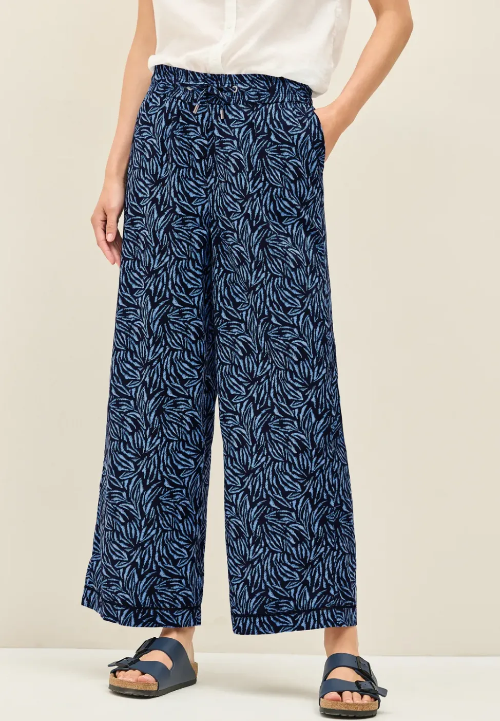 Wide Legs pantalon avec détail taped
