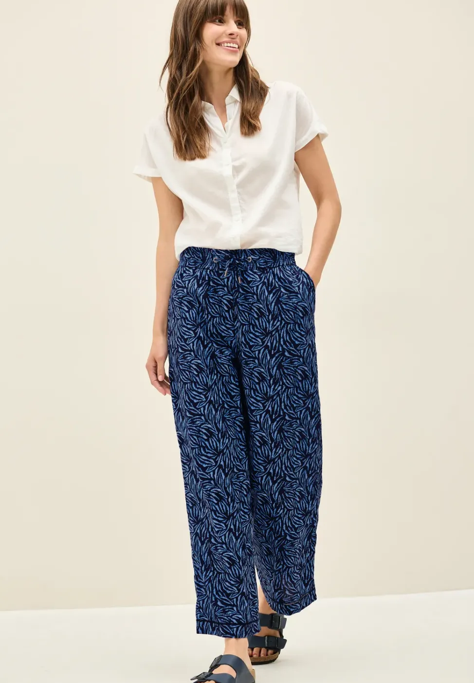 Wide Legs pantalon avec détail taped