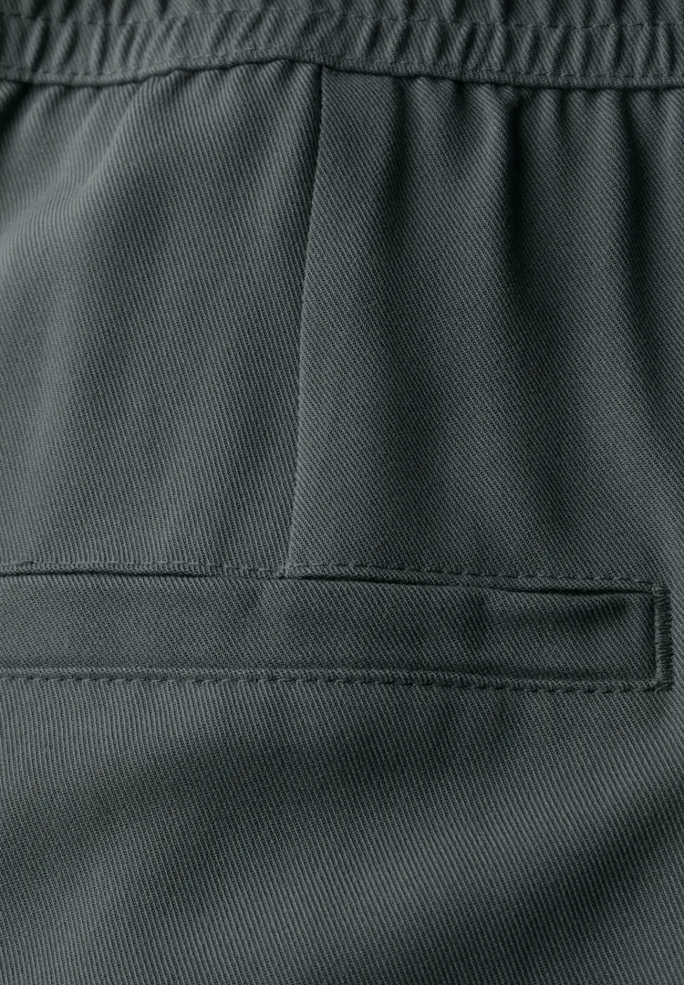 Wide Leg Twill Pantalon