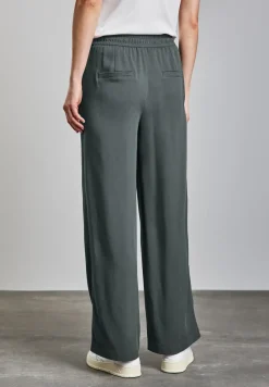 Wide Leg Twill Pantalon