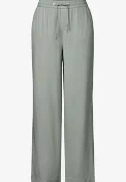 Wide Leg Twill Pantalon