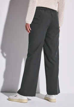 Wide Leg Twill Pantalon
